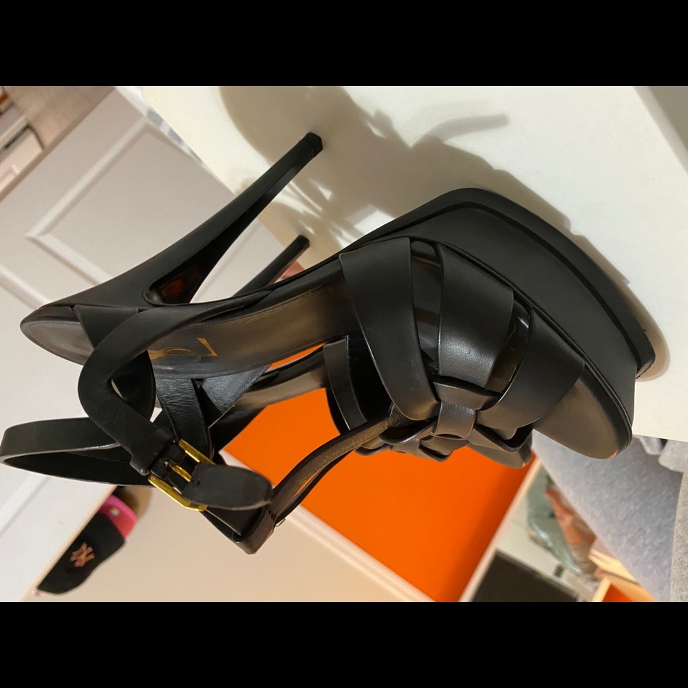 Saint Laurent black tribute heels - Picture 8 of 10